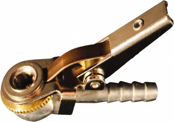 Milton - 150 Max psi Closed Check Zinc Air Chuck - Ball Foot with Clip Chuck, 1/4 Barbed - Exact Tooling