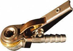 Milton - 150 Max psi Closed Check Zinc Air Chuck - Ball Foot with Clip Chuck, 1/4 Barbed - Exact Tooling