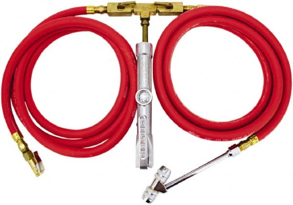 Milton - 160 Max psi Closed Check Aluminum/EPDM Inflator Gauge - Double Lock On Chuck, 1/4 FNPT, 10 to 160 psi Pressure Range - Exact Tooling