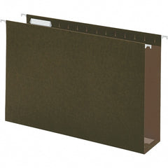 UNIVERSAL - 9-5/8 x 14-3/4", Legal, Standard Green, Hanging File Folder - 11 Point Stock, 1/3 Tab Cut Location - Exact Tooling