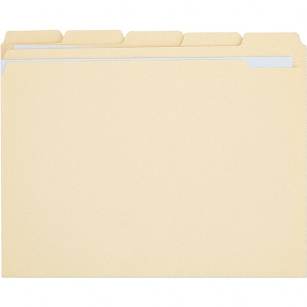 UNIVERSAL - 9-5/8 x 11-3/4", Letter Size, Manila, File Folders with Top Tab - 11 Point Stock, 1/5 Tab Cut Location - Exact Tooling