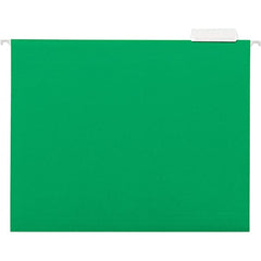Universal One - 9-5/8 x 11-3/4", Letter Size, Bright Green, Hanging File Folder - 11 Point Stock, 1/5 Tab Cut Location - Exact Tooling
