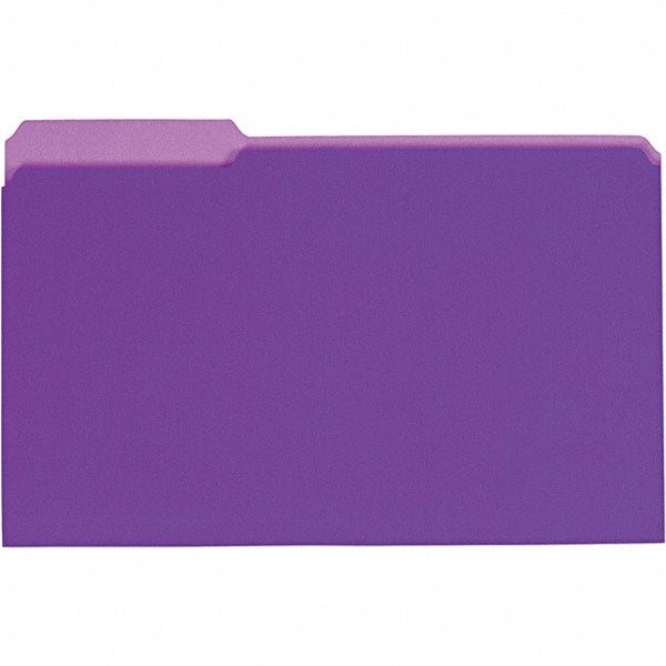 UNIVERSAL - 9-5/8 x 14-3/4", Legal, Violet, File Folders with Top Tab - 11 Point Stock, 1/3 Tab Cut Location - Exact Tooling