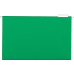 Universal One - 9-5/8 x 14-3/4", Legal, Bright Green, Hanging File Folder - 11 Point Stock, 1/5 Tab Cut Location - Exact Tooling