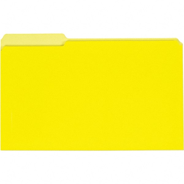 UNIVERSAL - 9-5/8 x 14-3/4", Legal, Yellow, File Folders with Top Tab - 11 Point Stock, 1/3 Tab Cut Location - Exact Tooling