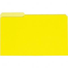UNIVERSAL - 9-5/8 x 14-3/4", Legal, Yellow, File Folders with Top Tab - 11 Point Stock, 1/3 Tab Cut Location - Exact Tooling