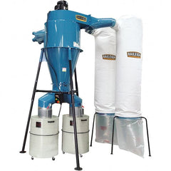 Baileigh - 1µm, 440 Volt Pedestal Mount Dust Collector - 85" Long x 65" Deep x 148" High, 4" Connection Diam, 6,000 CFM Air Flow, 17" Static Pressure Water Level - Exact Tooling