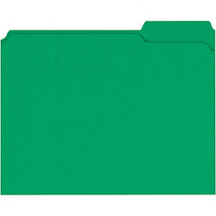 Universal One - 9-5/8 x 11-3/4", Letter Size, Green, File Folders with Top Tab - 11 Point Stock, 1/3 Tab Cut Location - Exact Tooling