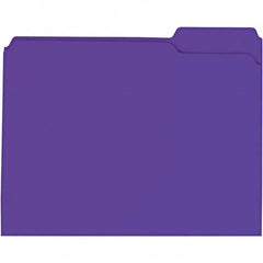 Universal One - 9-5/8 x 11-3/4", Letter Size, Violet, File Folders with Top Tab - 11 Point Stock, 1/3 Tab Cut Location - Exact Tooling