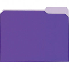UNIVERSAL - 9-5/8 x 11-3/4", Letter Size, Violet, File Folders with Top Tab - 11 Point Stock, 1/3 Tab Cut Location - Exact Tooling