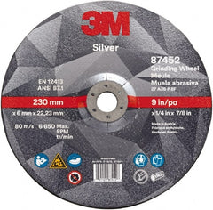 3M - Depressed-Center Wheels Wheel Diameter (Inch): 9 Wheel Thickness (Decimal Inch): 0.2500 - Exact Tooling