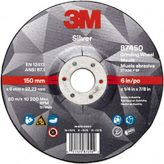 3M - Depressed-Center Wheels Wheel Diameter (Inch): 6 Wheel Thickness (Decimal Inch): 0.2500 - Exact Tooling