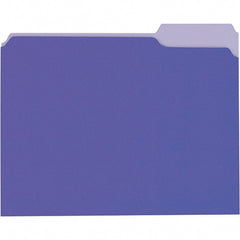 Universal One - 8-1/2 x 11", Letter Size, Violet/Light Violet, File Folders with Top Tab - 11 Point Stock, 1/3 Tab Cut Location - Exact Tooling