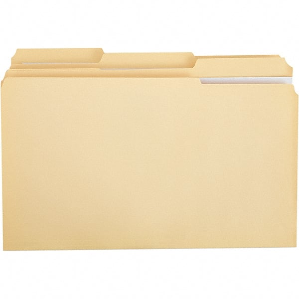 UNIVERSAL - 9-5/8 x 14-3/4", Legal, Manila, File Folders with Top Tab - 11 Point Stock, 1/3 Tab Cut Location - Exact Tooling