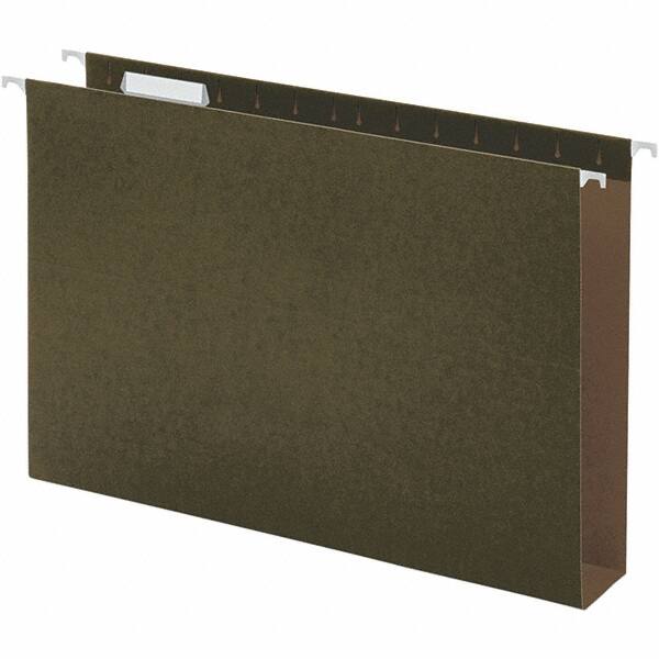 UNIVERSAL - 9-5/8 x 14-3/4", Legal, Standard Green, Hanging File Folder - 11 Point Stock, 1/5 Tab Cut Location - Exact Tooling