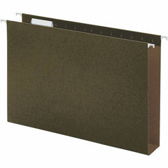 UNIVERSAL - 9-5/8 x 14-3/4", Legal, Standard Green, Hanging File Folder - 11 Point Stock, 1/5 Tab Cut Location - Exact Tooling