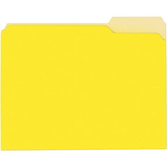 UNIVERSAL - 9-5/8 x 11-3/4", Letter Size, Yellow, File Folders with Top Tab - 11 Point Stock, 1/3 Tab Cut Location - Exact Tooling