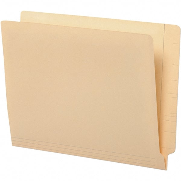 UNIVERSAL - 9-5/8 x 11-3/4", Letter Size, Manila, File Folders with End Tab - 11 Point Stock, Straight Tab Cut Location - Exact Tooling