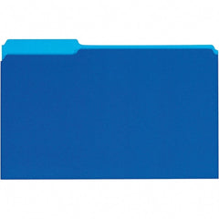 UNIVERSAL - 9-5/8 x 14-3/4", Legal, Blue, File Folders with Top Tab - 11 Point Stock, 1/3 Tab Cut Location - Exact Tooling