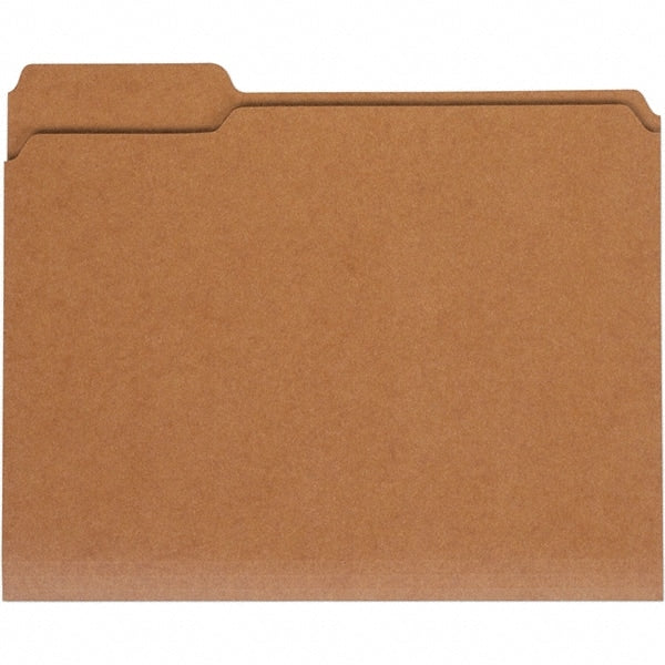 UNIVERSAL - 9-5/8 x 11-3/4", Letter Size, Kraft, File Folders with Top Tab - 11 Point Stock, 1/3 Tab Cut Location - Exact Tooling