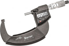 Starrett - 2 to 3" Range, 0.001mm Graduation, 0.0001" Graduation, Mechanical Outside Micrometer - Ratchet Thimble, 1-3/4" Throat Depth, Accurate to 0.0001" - Exact Tooling