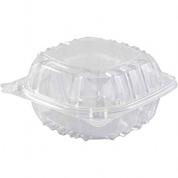 DART - 6 x 5-13/64" Hinged-Lid Plastic Containers - Clear - Exact Tooling