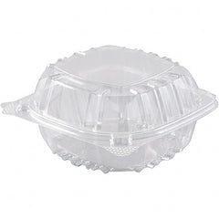 DART - 6 x 5-13/64" Hinged-Lid Plastic Containers - Clear - Exact Tooling