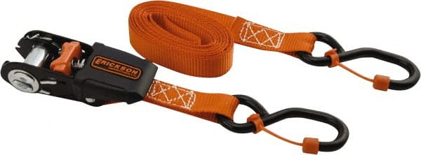 Erickson Manufacturing - 10' Long x 3/4" Wide, 600 Lb Basket Capacity, Polyester Web Sling - Red - Exact Tooling