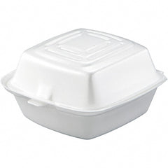 DART - 5-1/2 x 5-3/8 x 2-7/8" Foam Carryout Food Container - White - Exact Tooling