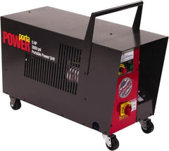 Edwards Manufacturing - 5 hp, 2,750 Max psi, 3.5 GPM, Hydraulic Power Unit - 7 Gal Tank, 37-1/2" Long x 15-1/4" Wide x 31-1/4" High, 3 Phase, 230 Volt, 14 Amp - Exact Tooling
