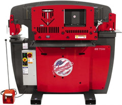 Edwards Manufacturing - 9-3/4" Throat Depth, 65 Ton Punch Pressure, 1-1/16" in 3/4" Punch Capacity Ironworker - 7-1/2 hp, 3 Phase, 460 Volts, 50" Wide x 60-1/4" High x 45" Deep - Exact Tooling