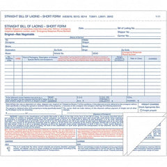 TOPS - 250 Sheet, 7-7/16 x 8-/2", Hazardous Material Short Forms - Blue & White - Exact Tooling