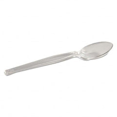 Dixie - Plastic Cutlery, Heavyweight Teaspoon, Crystal Clear, 6", 1000/Carton - Exact Tooling