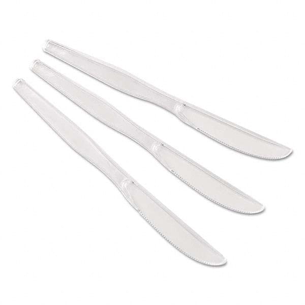 Dixie - Heavyweight Polystyrene Cutlery, Knives, Clear, 1000/Carton - Exact Tooling