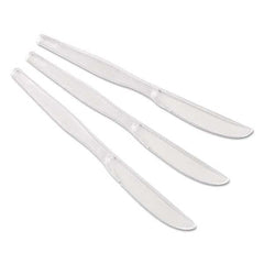 Dixie - Heavyweight Polystyrene Cutlery, Knives, Clear, 1000/Carton - Exact Tooling