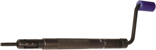 Recoil - 5/16-24, Tangless Insert Compatible, Steel Crank Style Thread Insert Hand Installation Tool - Type II Prewinder, UNF Thread, 8" OAL, 5/16-24 Insert Internal Thread - Exact Tooling