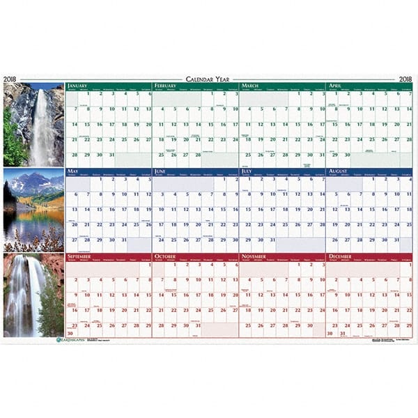House of Doolittle - 1 Sheet, 18 x 24", Erasable Wall Calendar - Exact Tooling