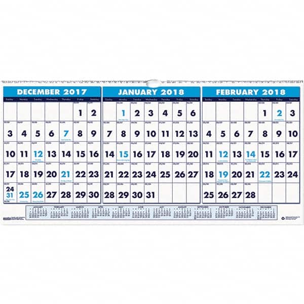 House of Doolittle - 4 Sheet, 23-1/2 x 12", Wall Calendar - Exact Tooling