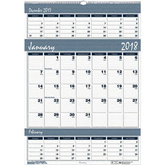House of Doolittle - 12 Sheet, 12 x 17", Wall Calendar - Blue & Gray - Exact Tooling