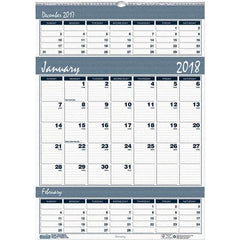 House of Doolittle - 12 Sheet, 15-1/2 x 22", Wall Calendar - Blue & Gray - Exact Tooling