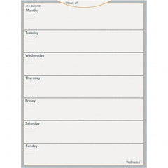 AT-A-GLANCE - 52 Sheet, 18 x 24", Erasable Wall Calendar - Gray, White & Orange - Exact Tooling
