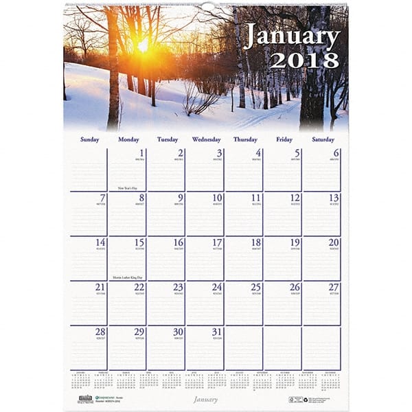 House of Doolittle - 12 Sheet, 12 x 16-1/2", Wall Calendar - Scenic - Exact Tooling