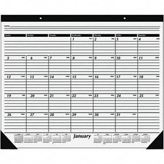 AT-A-GLANCE - 12 Sheet, 24 x 19", Desk Pad Calendar - White - Exact Tooling