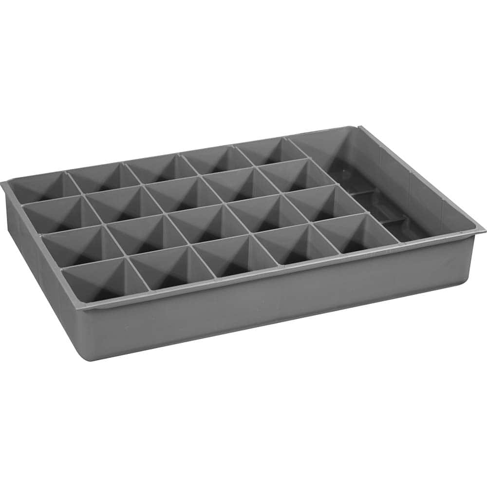 Durham - Small Parts Boxes & Organizers; Type: Compartment Box ; Width (Inch): 11-15/16 ; Depth (Inch): 18-1/16 ; Height (Inch): 2.96875 ; Number of Compartments: 21 - Exact Tooling