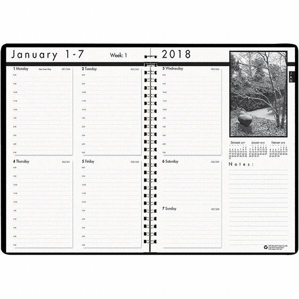 House of Doolittle - 104 Sheet, 8-1/2 x 11", Weekly Planner - Black - Exact Tooling