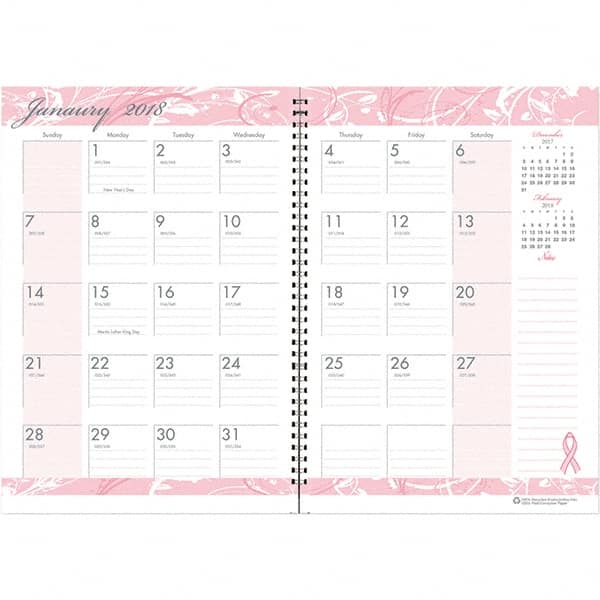 House of Doolittle - 24 Sheet, 7 x 10", Monthly Planner - Pink - Exact Tooling