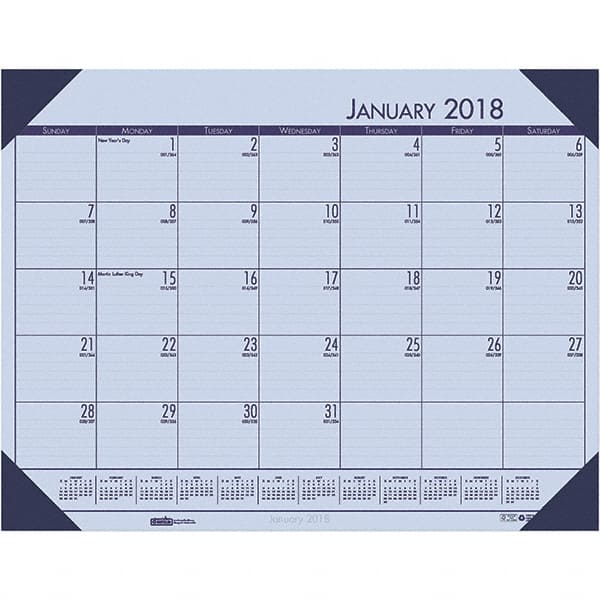 House of Doolittle - 12 Sheet, 22 x 17", Desk Pad Calendar - Sunset Orchid - Exact Tooling