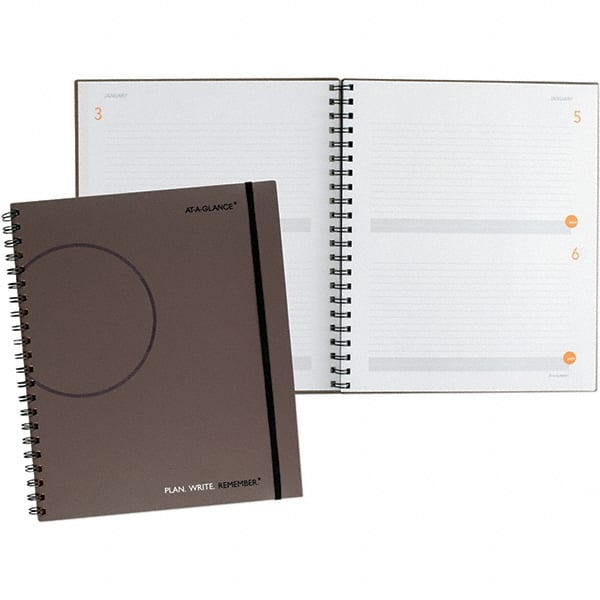 AT-A-GLANCE - 183 Sheet, 8-3/8 x 11", Planning Notebook - Gray - Exact Tooling