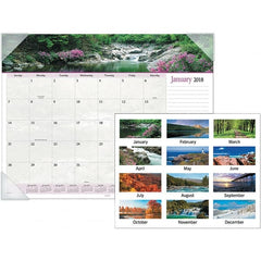 AT-A-GLANCE - 12 Sheet, 22 x 17", Desk Pad Calendar - Landscapes - Exact Tooling