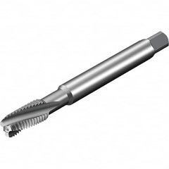Sandvik Coromant - 3 Flute 3B Spiral Flute Tap - Powdered Metal High Speed Steel, AlCrN Finish - Exact Tooling